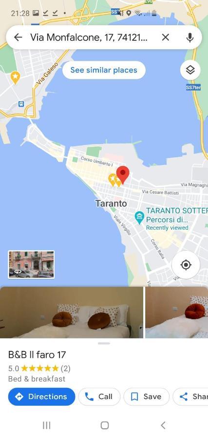 Il Faro 17 Bed & Breakfast Таранто Екстериор снимка